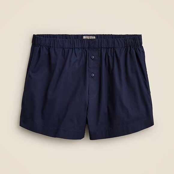 J. Crew Cotton poplin boxer short in Navy- Size Medium - Picture 1 of 4